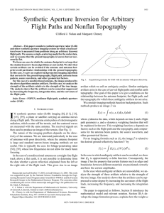 Synthetic Aperture Inversion for Arbitrary Flight Paths and Nonflat Topography