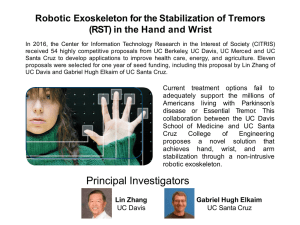 Robotic Exoskeleton for the Stabilization of Tremors
