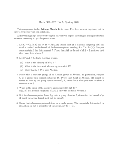 Math 366–002 HW 5, Spring 2014