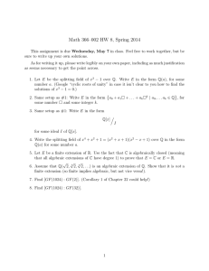 Math 366–002 HW 8, Spring 2014