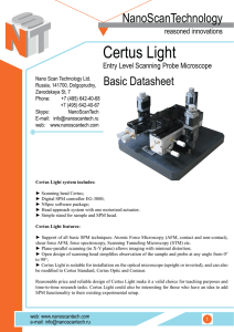 Certus Light NanoScanTechnology Basic Datasheet reasoned innovations