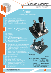 Certus NanoScanTechnology reasoned innovations Scanning Probe