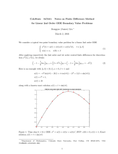 ColoState Notes on Finite Difference Method MATH451