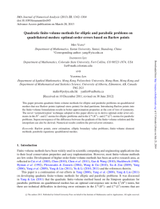 Quadratic finite-volume methods for elliptic and parabolic problems on
