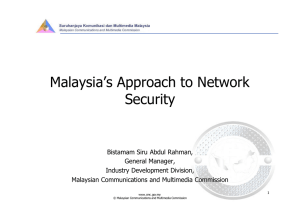 Malaysia’s Approach to Network Security