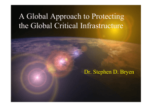 A Global Approach to Protecting the Global Critical Infrastructure