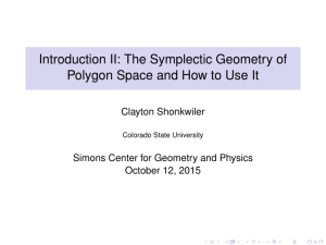 Introduction II: The Symplectic Geometry of Clayton Shonkwiler