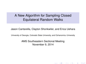 A New Algorithm for Sampling Closed Equilateral Random Walks
