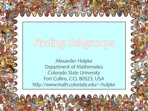 Finding Subgroups