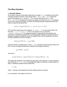 The Wave Equation 1