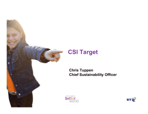 CSI Target Chris Tuppen Chief Sustainability Officer