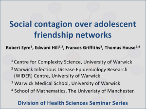 Social contagion over adolescent friendship networks