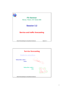 Session 3.2 Service forecasting ITU