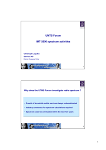 UMTS Forum IMT-2000 spectrum activities