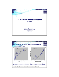 CDMA2000 Transition Path in Africa The Value of Improving Connectivity George