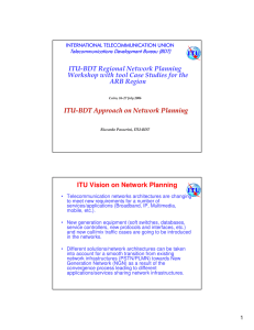 ( ITU Vision on Network Planning