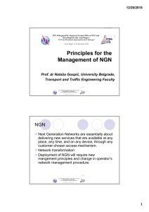 Principles for the Management of NGN NGN