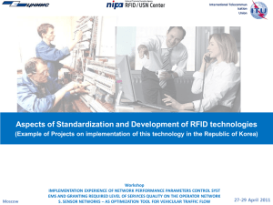 Aspects of Standardization and Development of RFID technologies