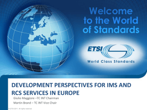 DEVELOPMENT PERSPECTIVES FOR IMS AND RCS SERVICES IN EUROPE