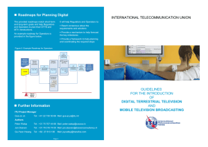 INTERNATIONAL TELECOMMUNICATION UNION  Roadmaps for Planning Digital