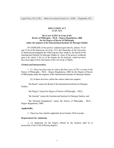Legal Notice 365 of 2011 – Malta Government Gazette No....  EDUCATION ACT (CAP. 327)