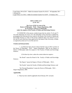 Legal Notice 394 of 2011 - Malta Government Gazette No.18,812 –... Amended by: