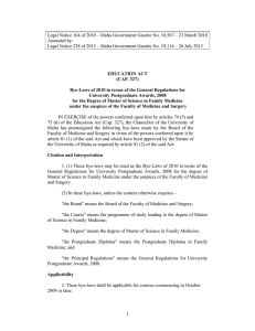 Legal Notice 164 of 2010 – Malta Government Gazette No.... Amended by: