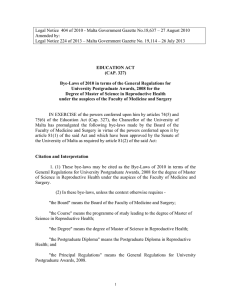 Legal Notice  404 of 2010 - Malta Government Gazette... Amended by: