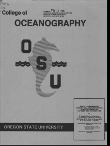 OCEANOGRAPHY `College of FEB 19
