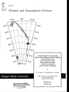 Oceanic and Atmospheric Sciences Oregon State University °ge of 170°E