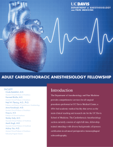 Introduction ADULT CArDioThorACiC AnesThesioLogy FeLLowship