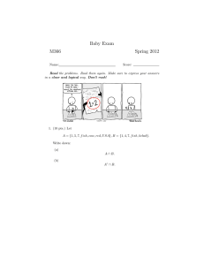 Baby Exam M366 Spring 2012