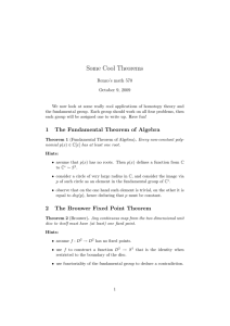 Some Cool Theorems Renzo’s math 570 October 9, 2009