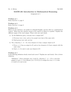 MATH 281 Introduction to Mathematical Reasoning