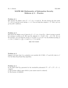 MATH 360 Mathematics of Information Security Midterm # 3 – Practice