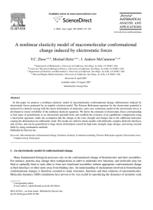 A nonlinear elasticity model of macromolecular conformational Y.C. Zhou , Michael Holst