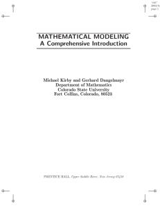MATHEMATICAL MODELING A Comprehensive Introduction