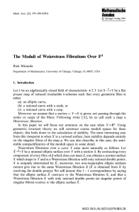 Mathematische Annalen The  Moduli  of  Weierstrass  Fibrations ... Rick  Miranda