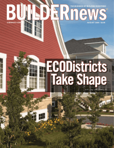ECODistricts Take Shape BNMAG.COM AUGUST 2009 / $4.95