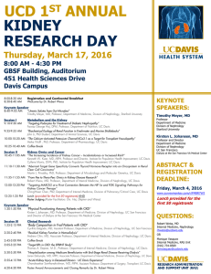 UCD 1 ANNUAL KIDNEY RESEARCH DAY