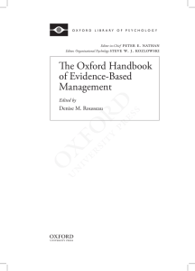 1 Th e Oxford Handbook of Evidence-Based
