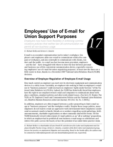 17 Employees’ Use of E-mail for Union Support Purposes
