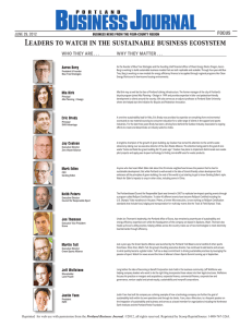 Leaders to watch in the sustainable business ecosystem Why they matter