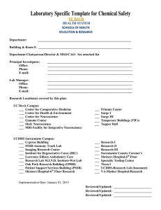Laboratory Specific Template for Chemical Safety