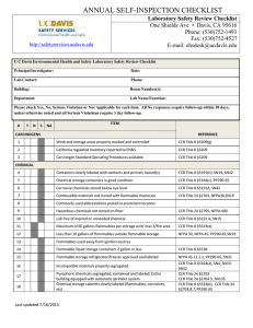 Laboratory Safety Review Checklist Phone: (530)752-1493 Fax: (530)752-4527
