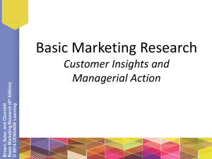 Basic Marketing Research Customer Insights and Managerial Action )