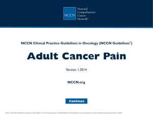 Adult Cancer Pain NCCN.org Version 1.2014
