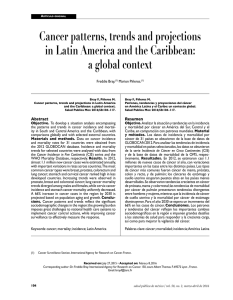 Cancer patterns, trends and projections in Latin America and the Caribbean: