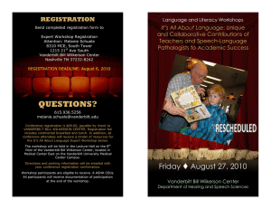 REGISTRATION It’s All About Language and Collaborative Contributions of Teachers and Speech-Language