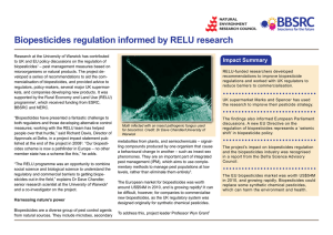 Biopesticides regulation informed by RELU research Impact Summary